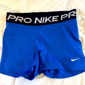 Royal Blue Nike Women's Pro 3” Shorts size M